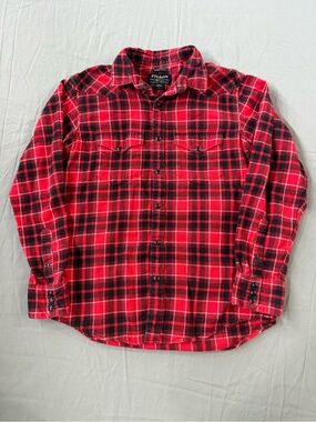 Men's Filson Pearl Snap Red Plaid Flannel S